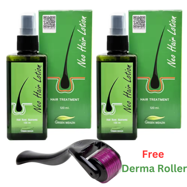 Neo Hair Lotion Pack of 2 with Free Roller